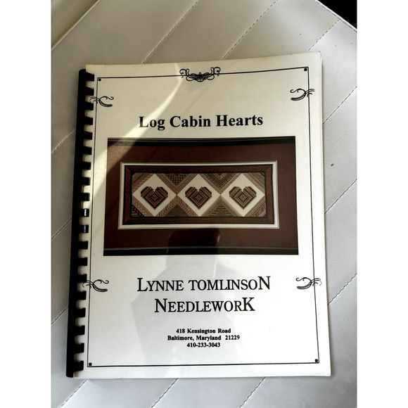 Lynne Tomlinson Needlework Spiral Pattern Book Log Cabin Hearts - Picture 3 of 3